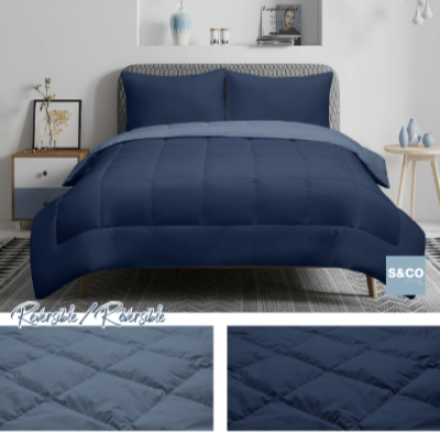 Camden Navy 3 Pc Comforter Set