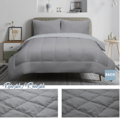 Camden Grey 3pc Comforter Set